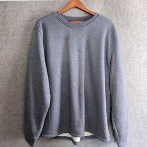 BC Clothing Heritage Mens XXL Gray Sherpa Lined Waffle Knit Thermal Sweatshirt